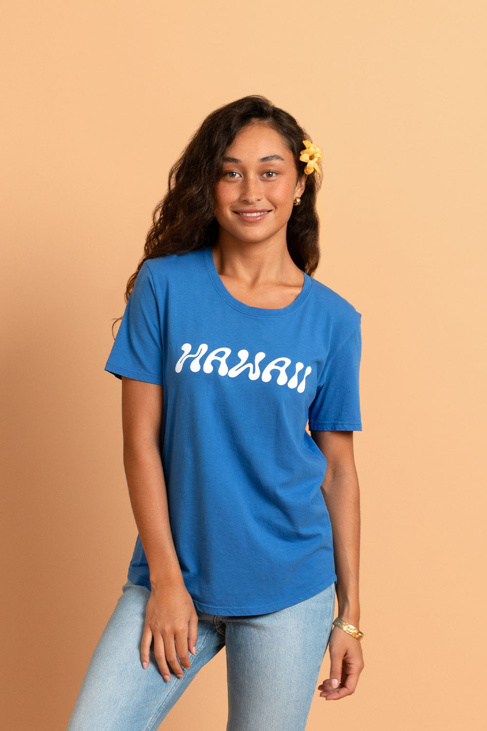 Boyfriend Tee - Azure Hawaii