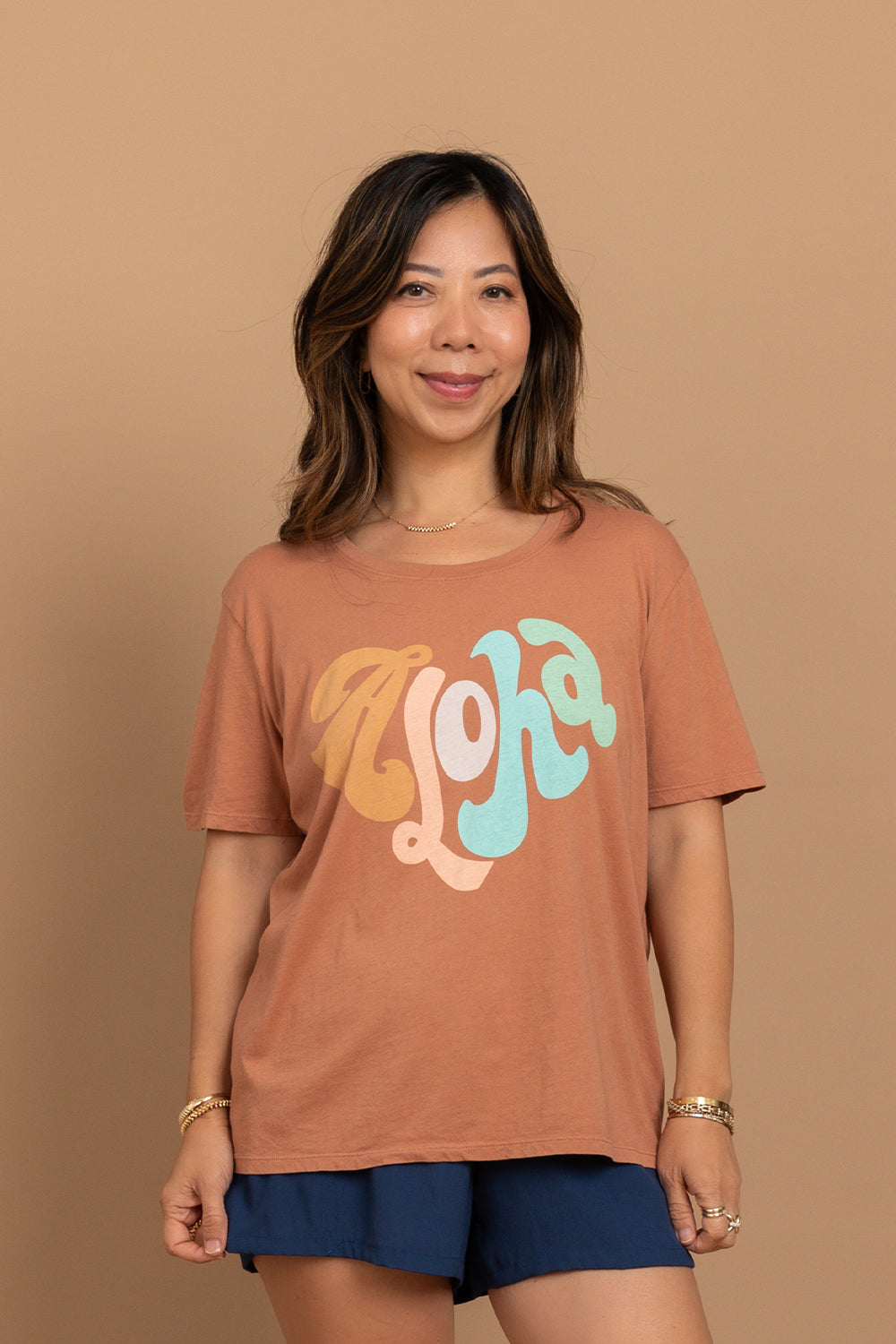 Clementine Tee - Cacao Aloha Heart