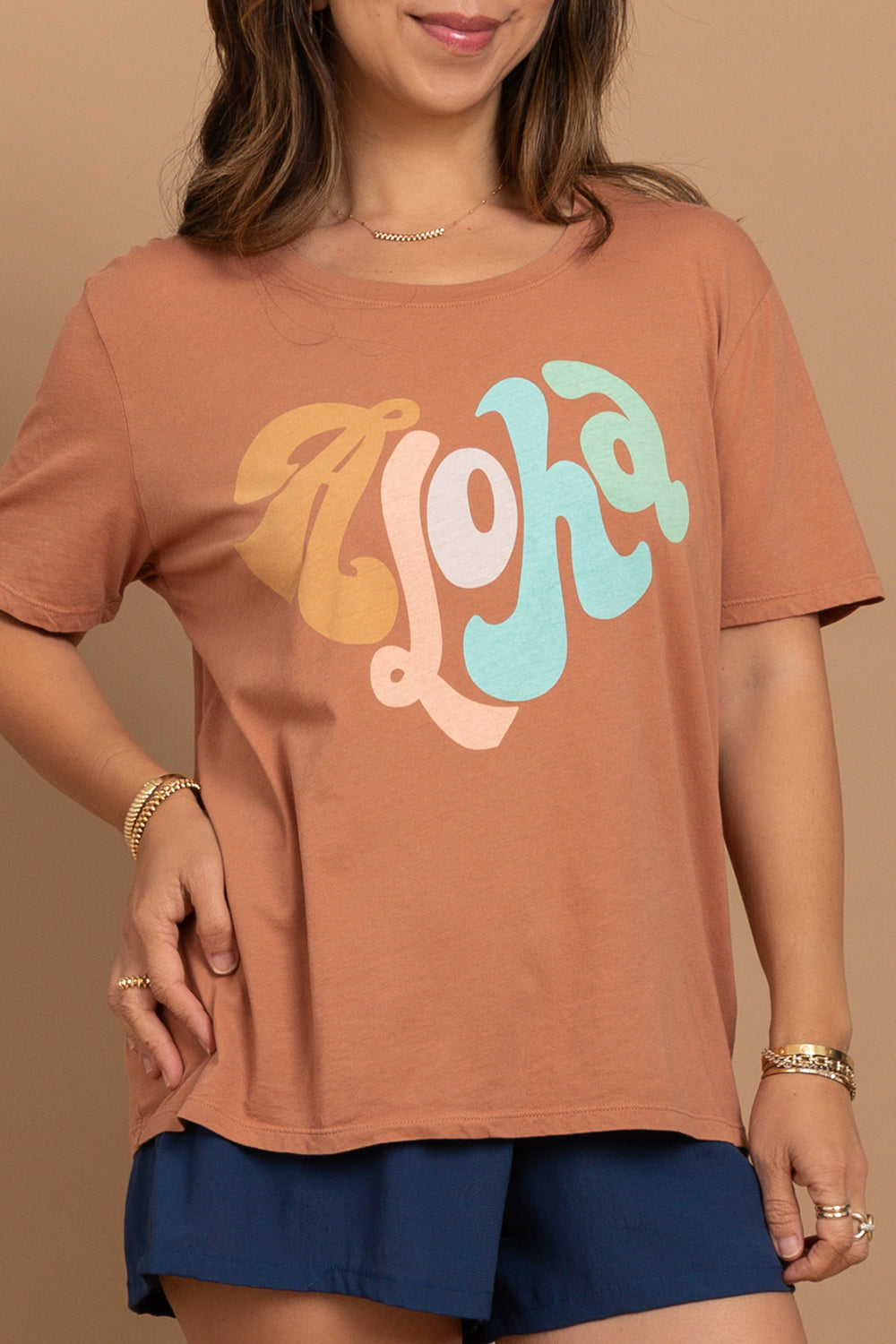 Clementine Tee - Cacao Aloha Heart