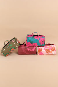 Tyvek Toiletry Bag - Strawberry Wine Plumeria Lei