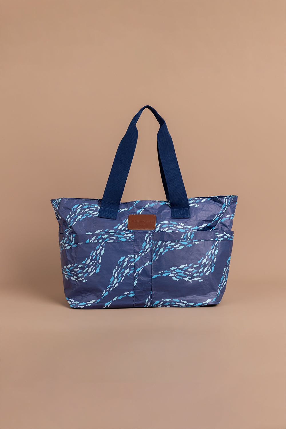 Everyday Tyvek Tote - Midnight Fish Wave