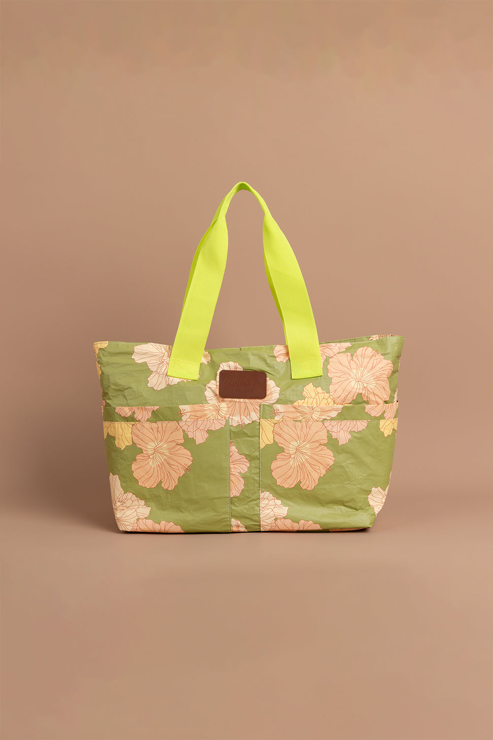 Everyday Tyvek Tote - Moss Summer Hibiscus