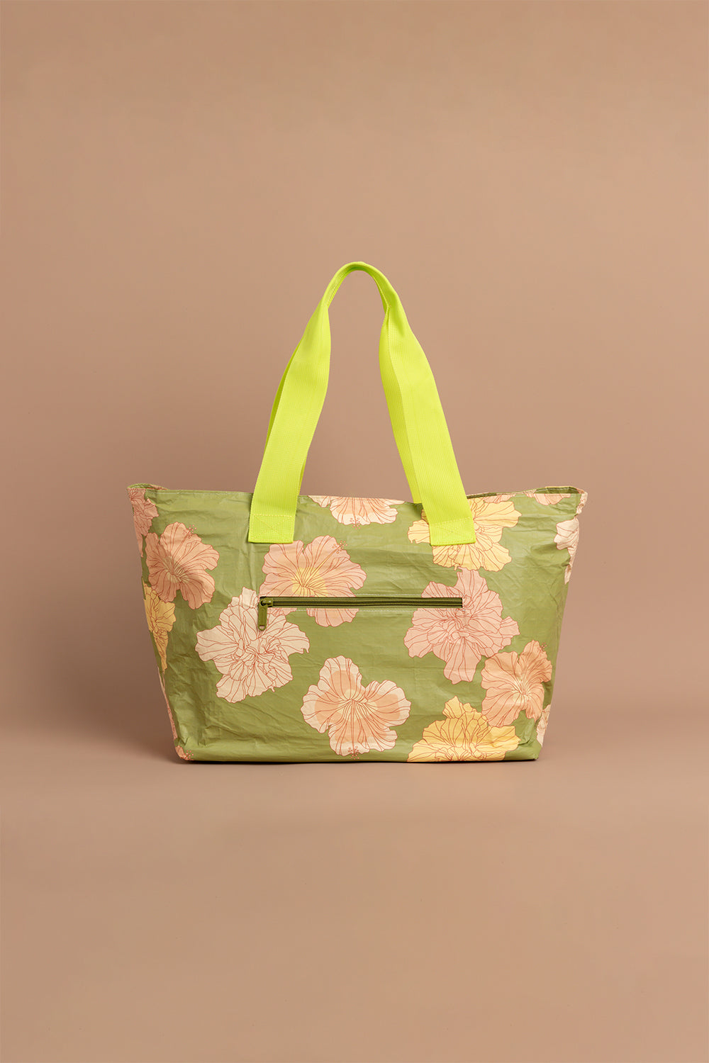 Everyday Tyvek Tote - Moss Summer Hibiscus