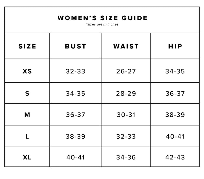 womens size guide