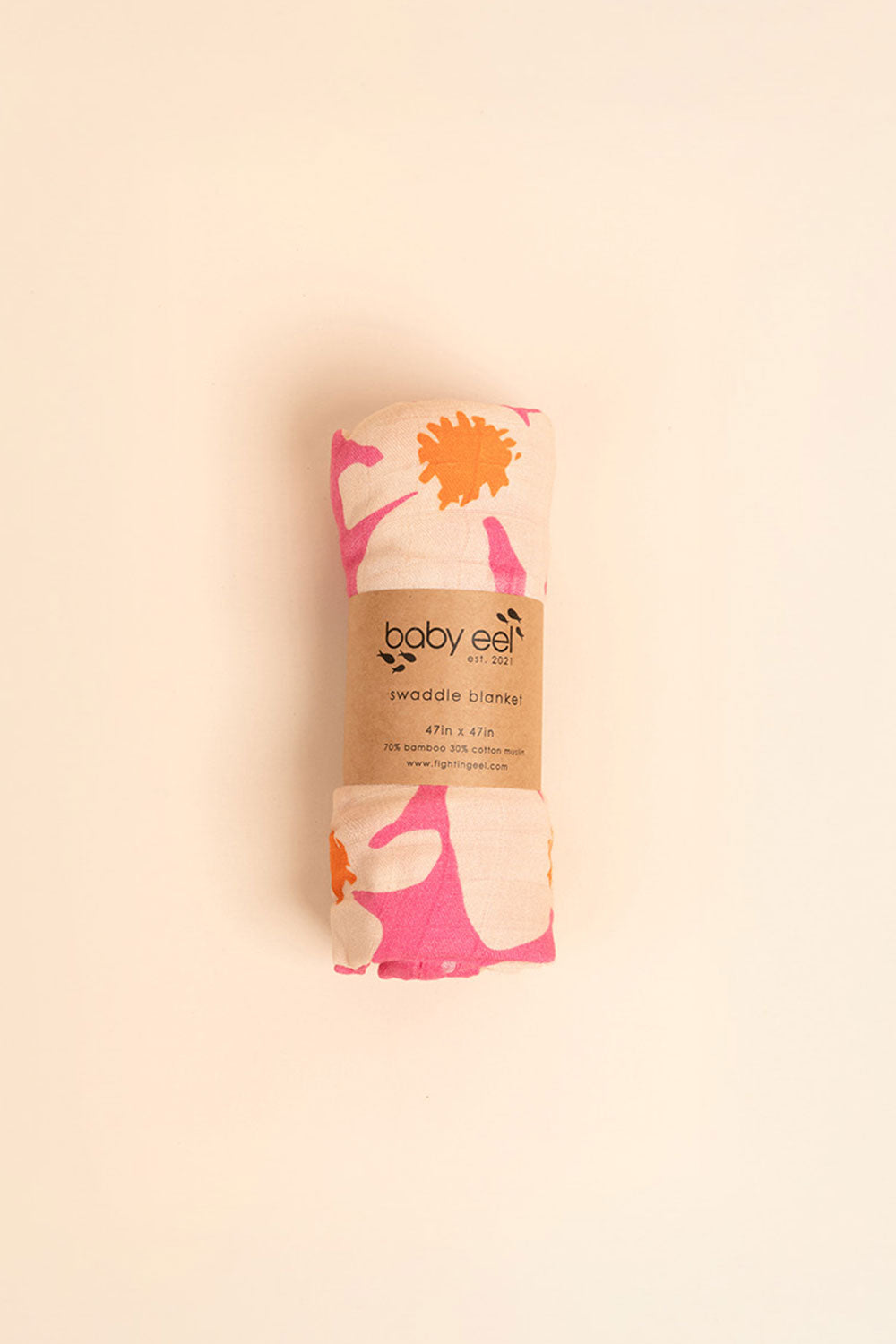 Baby Swaddle - Guava Zinnia