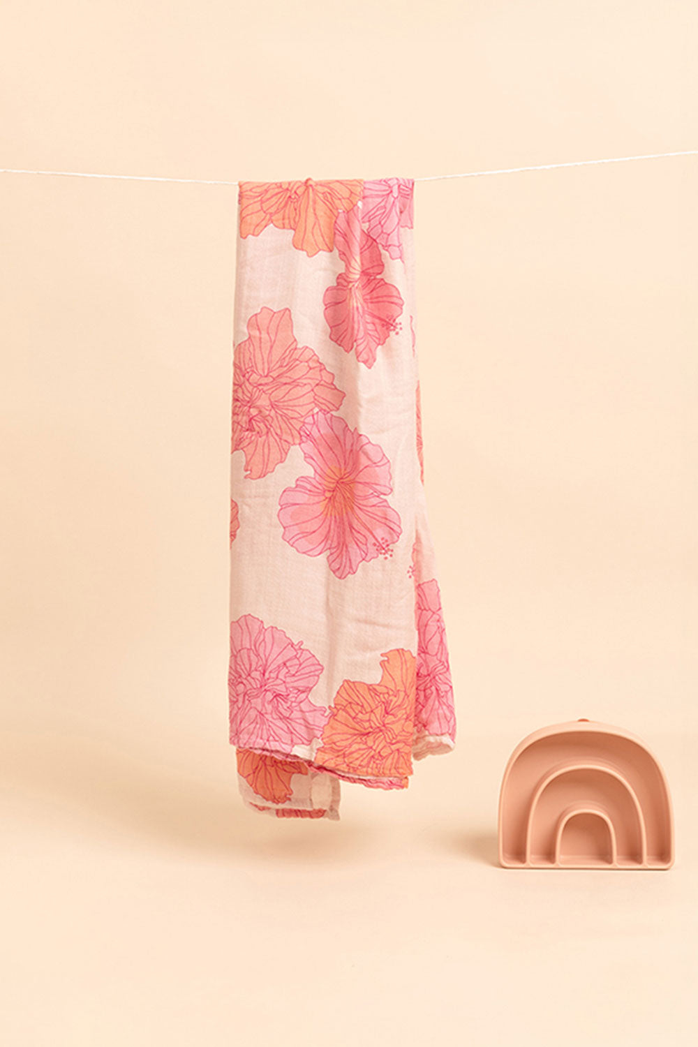 Baby Swaddle - Sunset Summer Hibiscus