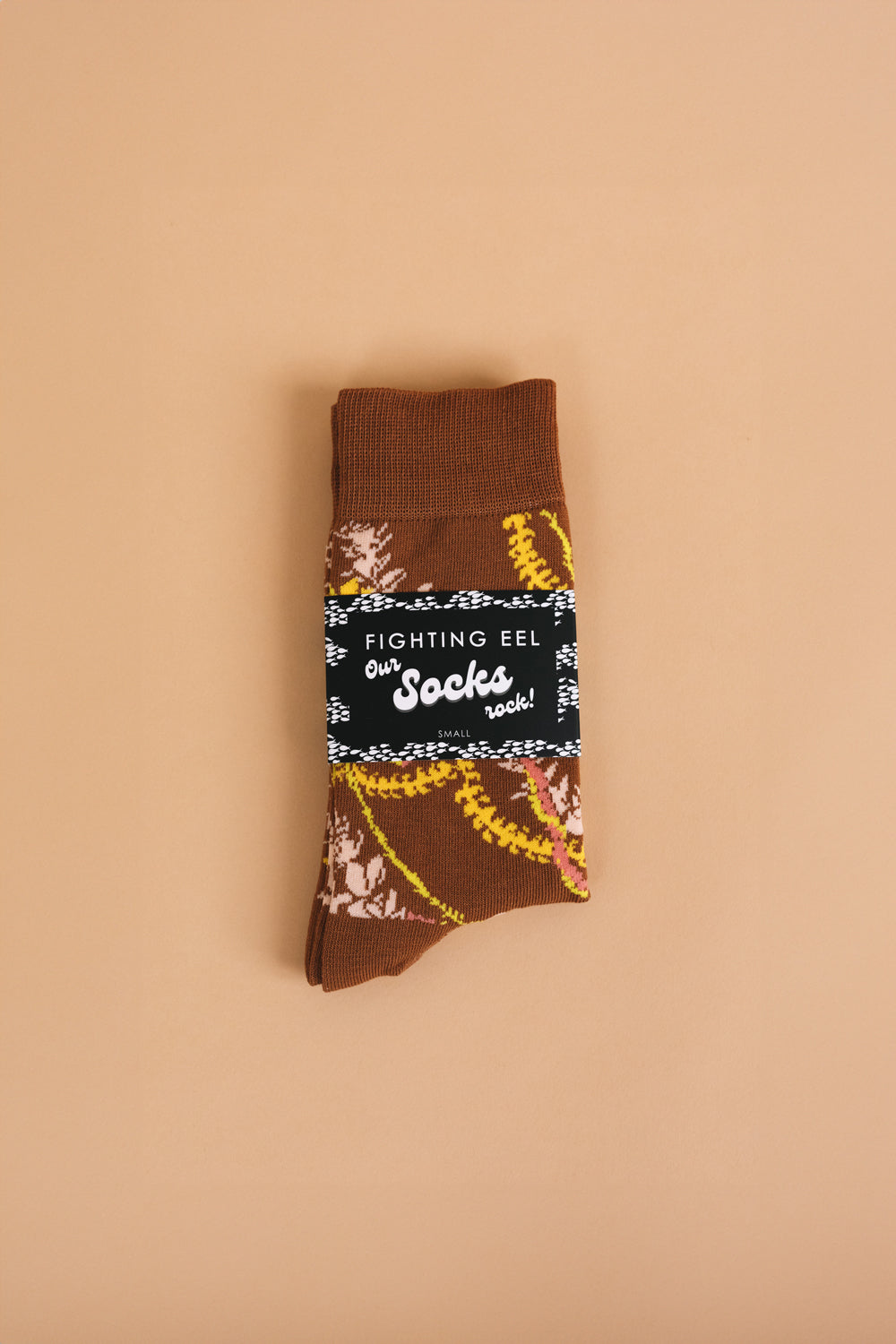 Lightweight Crew Sock - Amber Flower Lei