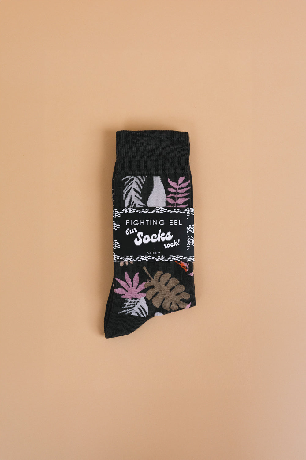 Standard Crew Sock - Carbon Painted Palms