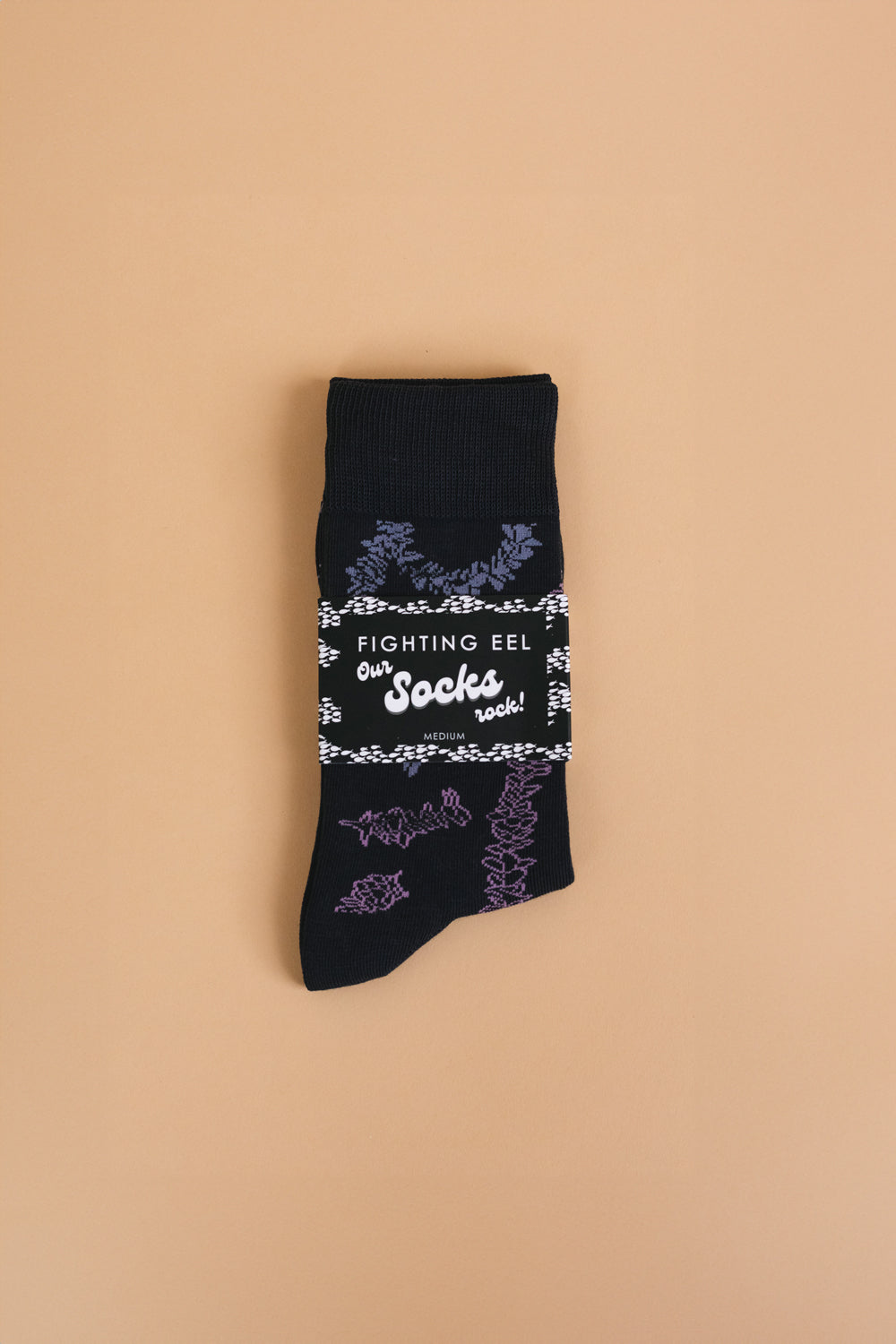 Standard Crew Sock - Storm Plumeria Lei